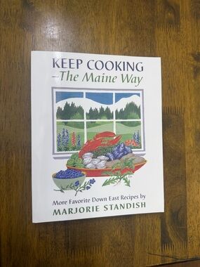 DownEast Keep Cooking The Maine Way — White Cover with Red & Blue Artwork